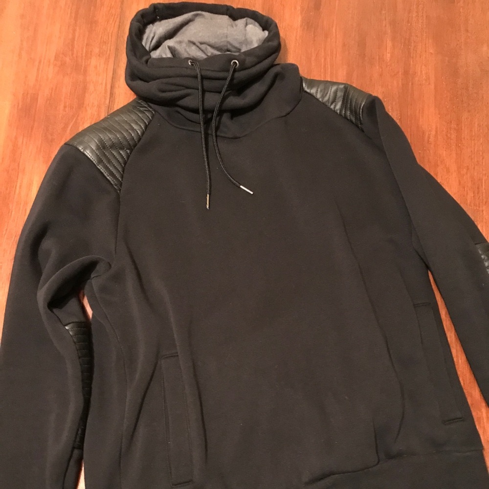 H&M black medium hoodie-neck sweater